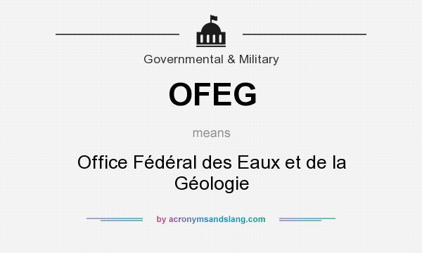 What does OFEG mean? It stands for Office Fédéral des Eaux et de la Géologie