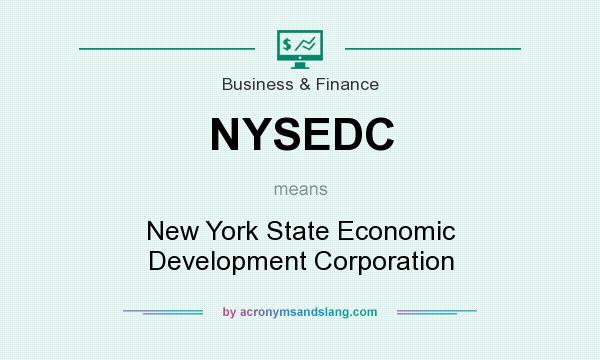 What does NYSEDC mean? It stands for New York State Economic Development Corporation