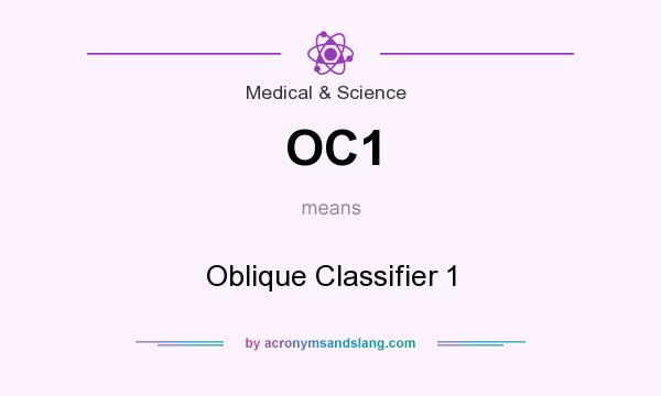 What does OC1 mean? It stands for Oblique Classifier 1