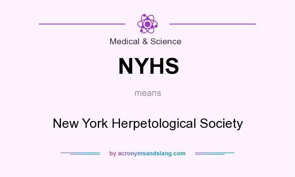 What does NYHS mean? It stands for New York Herpetological Society
