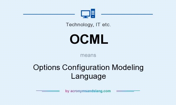 What does OCML mean? It stands for Options Configuration Modeling Language