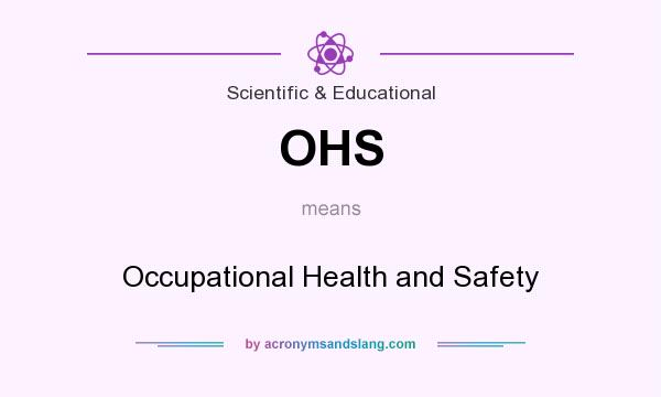 What does OHS mean? It stands for Occupational Health and Safety