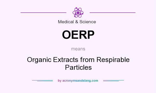 What does OERP mean? It stands for Organic Extracts from Respirable Particles