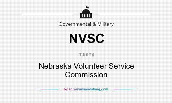 What does NVSC mean? It stands for Nebraska Volunteer Service Commission