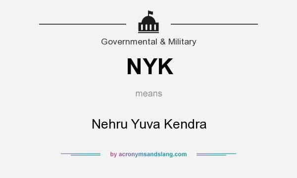 What does NYK mean? It stands for Nehru Yuva Kendra