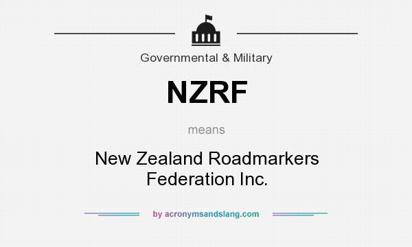 What does NZRF mean? It stands for New Zealand Roadmarkers Federation Inc.
