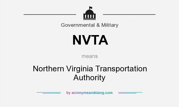 What does NVTA mean? It stands for Northern Virginia Transportation Authority