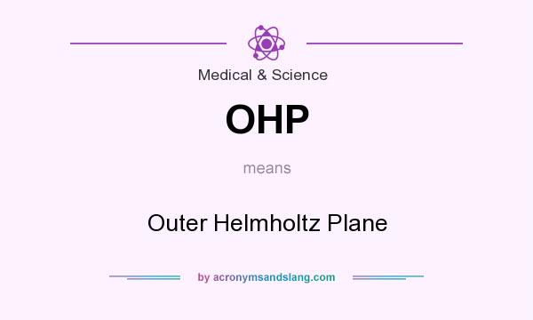 What does OHP mean? It stands for Outer Helmholtz Plane