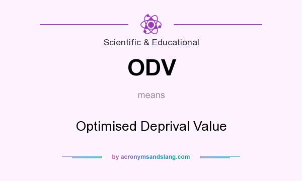 What does ODV mean? It stands for Optimised Deprival Value