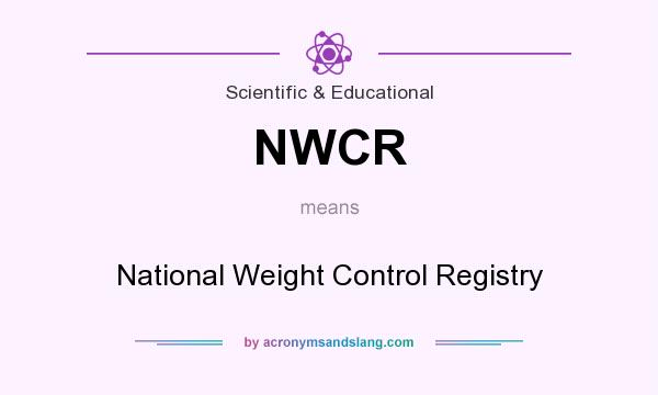 What does NWCR mean? It stands for National Weight Control Registry
