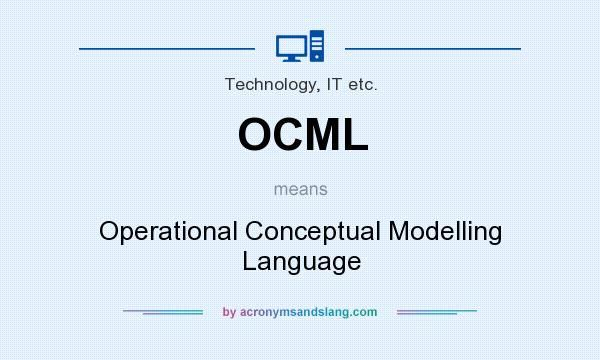 What does OCML mean? It stands for Operational Conceptual Modelling Language