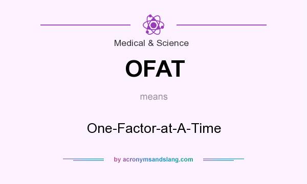 What does OFAT mean? It stands for One-Factor-at-A-Time
