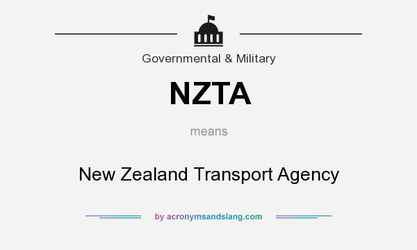 What does NZTA mean? It stands for New Zealand Transport Agency