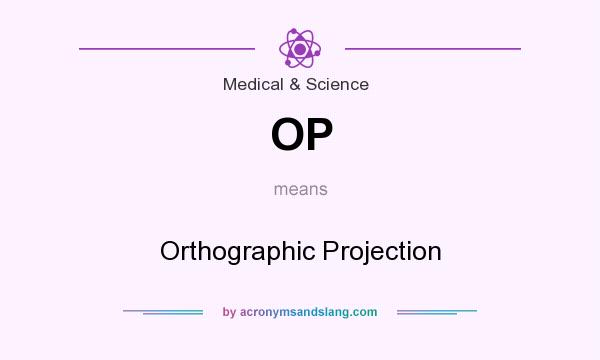 What does OP mean? It stands for Orthographic Projection