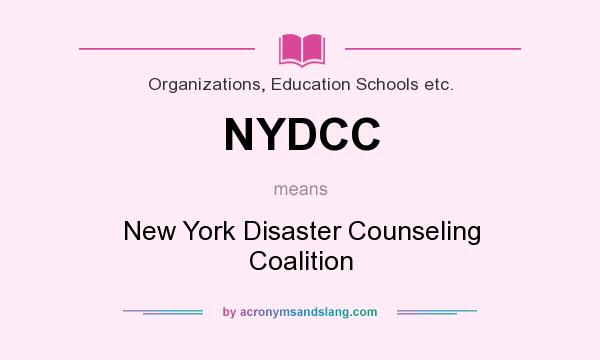 What does NYDCC mean? It stands for New York Disaster Counseling Coalition