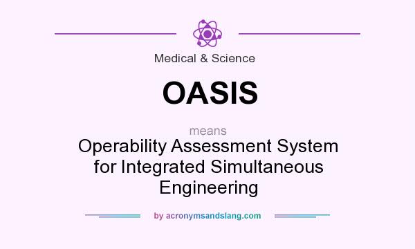 What does OASIS mean? It stands for Operability Assessment System for Integrated Simultaneous Engineering