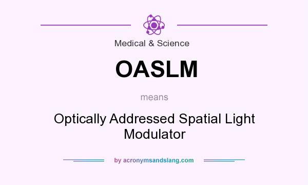 What does OASLM mean? It stands for Optically Addressed Spatial Light Modulator