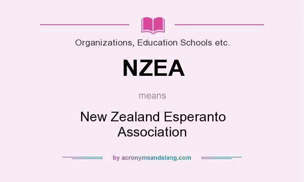 What does NZEA mean? It stands for New Zealand Esperanto Association