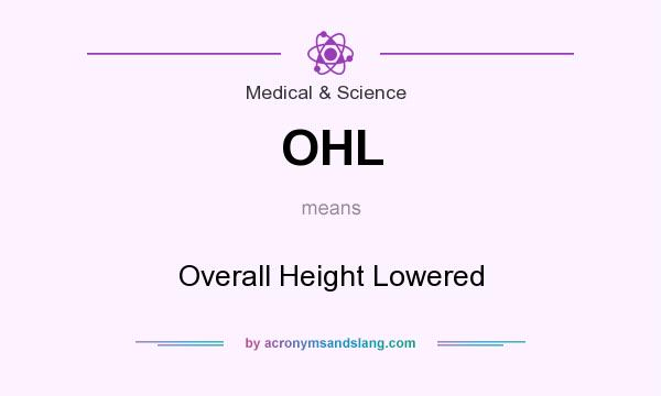 What does OHL mean? It stands for Overall Height Lowered