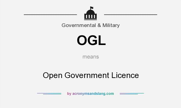 What does OGL mean? It stands for Open Government Licence