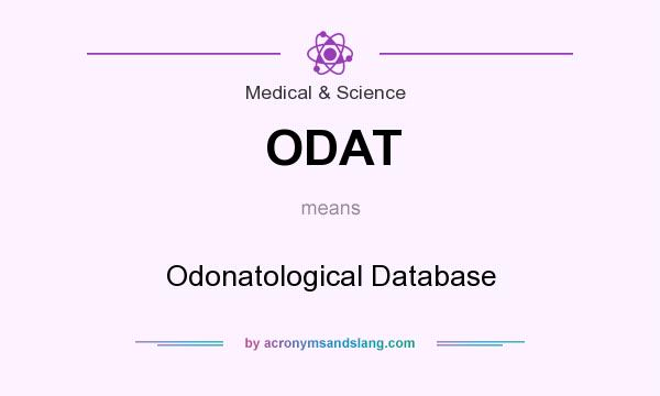 What does ODAT mean? It stands for Odonatological Database