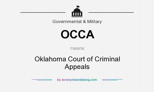 What does OCCA mean? It stands for Oklahoma Court of Criminal Appeals