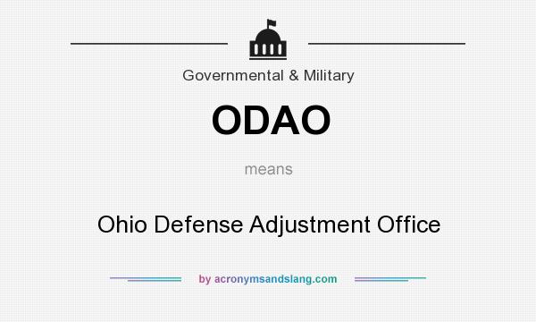 What does ODAO mean? It stands for Ohio Defense Adjustment Office