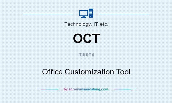 What does OCT mean? It stands for Office Customization Tool