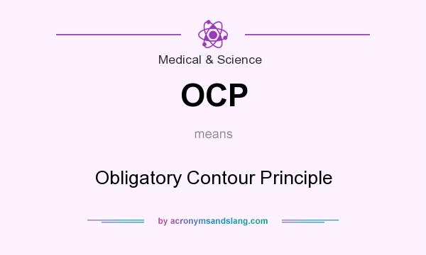 What does OCP mean? It stands for Obligatory Contour Principle