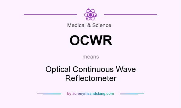 What does OCWR mean? It stands for Optical Continuous Wave Reflectometer