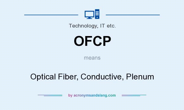What does OFCP mean? It stands for Optical Fiber, Conductive, Plenum