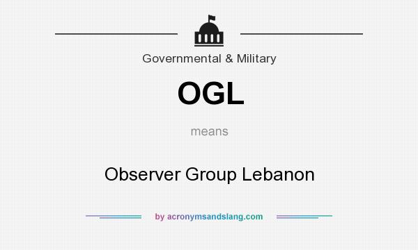 What does OGL mean? It stands for Observer Group Lebanon