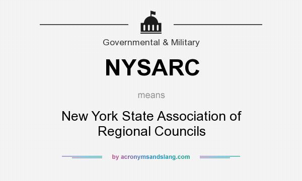 What does NYSARC mean? It stands for New York State Association of Regional Councils