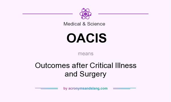 What does OACIS mean? It stands for Outcomes after Critical Illness and Surgery