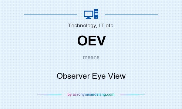 What does OEV mean? It stands for Observer Eye View
