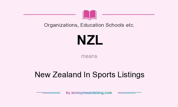 What does NZL mean? It stands for New Zealand In Sports Listings