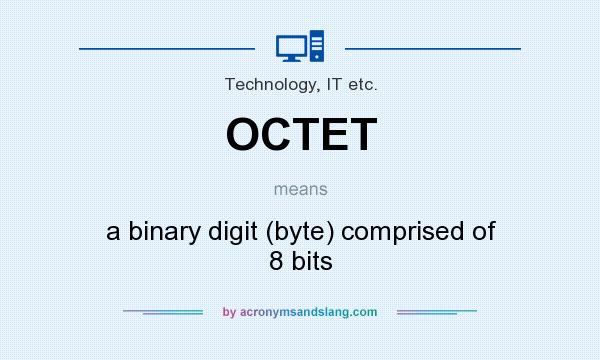 What does OCTET mean? It stands for a binary digit (byte) comprised of 8 bits