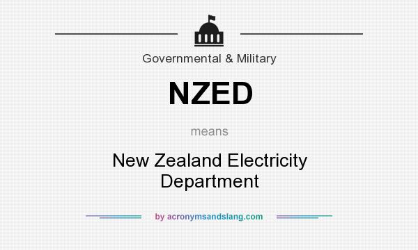 What does NZED mean? It stands for New Zealand Electricity Department