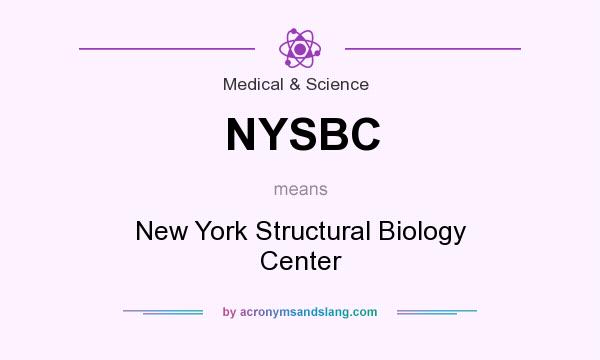 What does NYSBC mean? It stands for New York Structural Biology Center