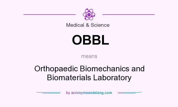 What does OBBL mean? It stands for Orthopaedic Biomechanics and Biomaterials Laboratory