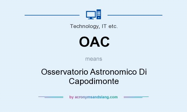 What does OAC mean? It stands for Osservatorio Astronomico Di Capodimonte