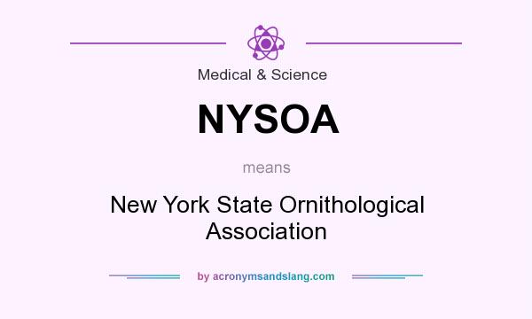 What does NYSOA mean? It stands for New York State Ornithological Association