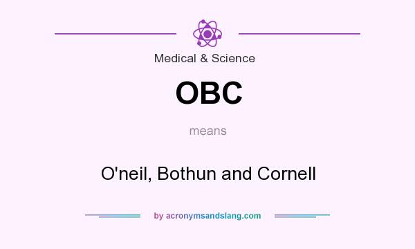 What does OBC mean? It stands for O`neil, Bothun and Cornell