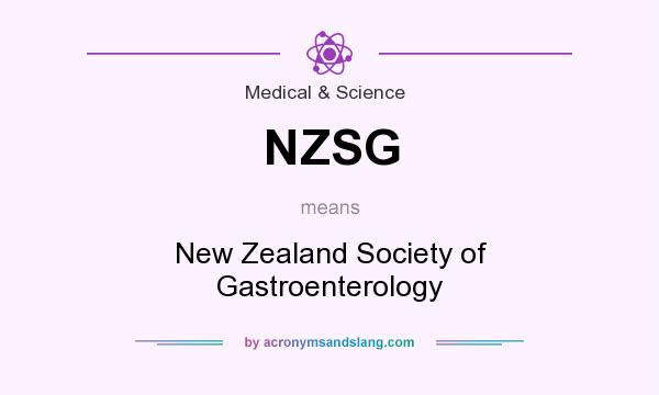 What does NZSG mean? It stands for New Zealand Society of Gastroenterology