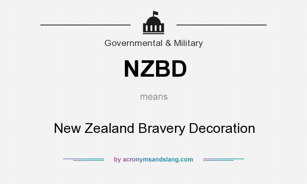 What does NZBD mean? It stands for New Zealand Bravery Decoration