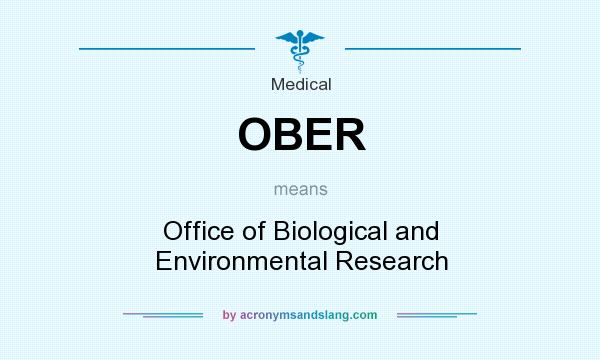 What does OBER mean? It stands for Office of Biological and Environmental Research