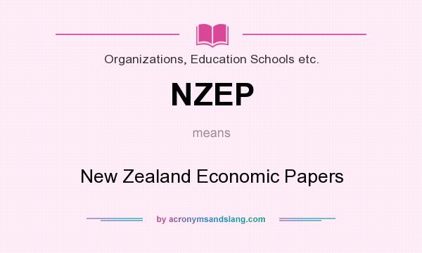 What does NZEP mean? It stands for New Zealand Economic Papers