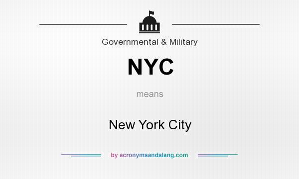 What does NYC mean? It stands for New York City