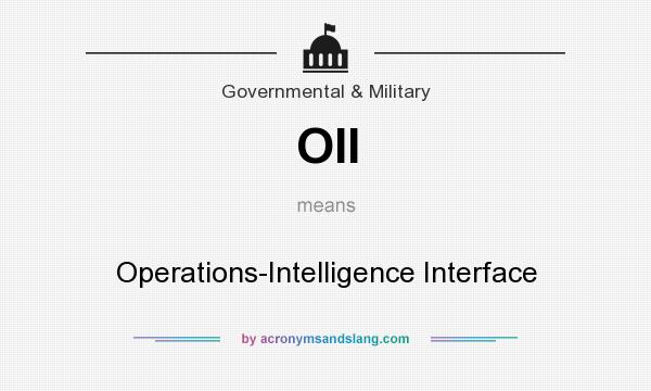 What does OII mean? It stands for Operations-Intelligence Interface