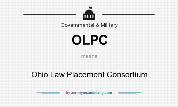 What does OLPC mean? It stands for Ohio Law Placement Consortium